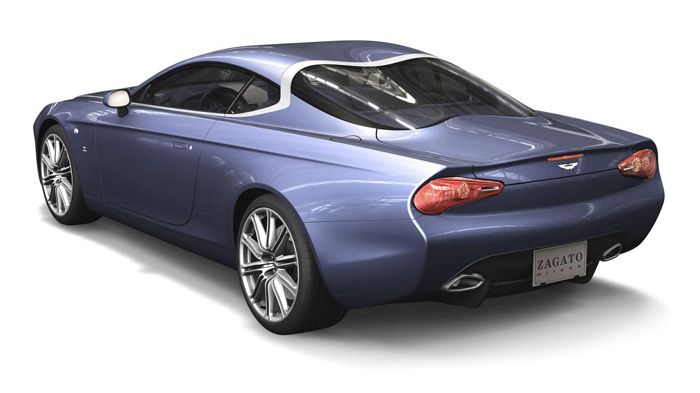 Η οροφή του DBS Coupe Zagato Centennial διαθέτει δύο «θόλους» οι οποίοι καταλήγουν σε ένα αντίστοιχο καμπύλο πίσω παρμπρίζ και καπό.